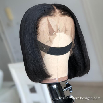 WKSwigs Wholesale Colorful Bob Wig 1b/99j Short Bob Cut Brazilian Human Hair Lace Front Wigs for Black Women Full and Thick Ends